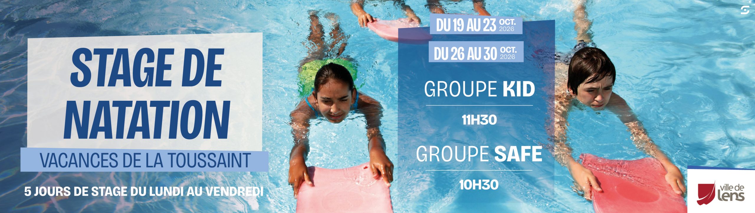 STAGE DE NATATION VACANCES DE LA TOUSSAINT